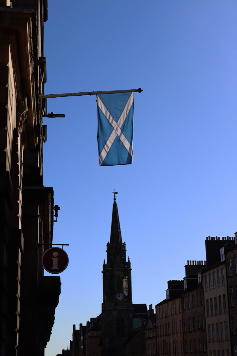 Scottish flag in Edinburgh